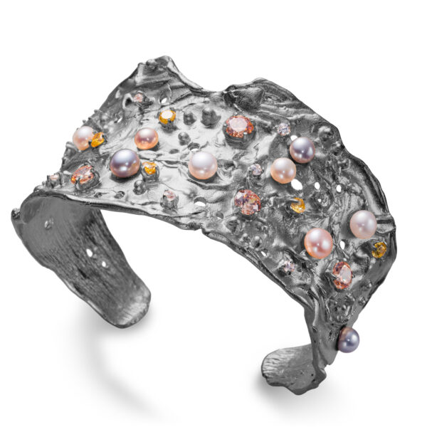Bracciale rigido Infinity nero grande